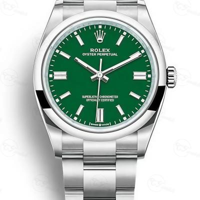 M124300 Rolex Oyster Perpétuel montre verte Super Clone 41MM Mouvement 3230