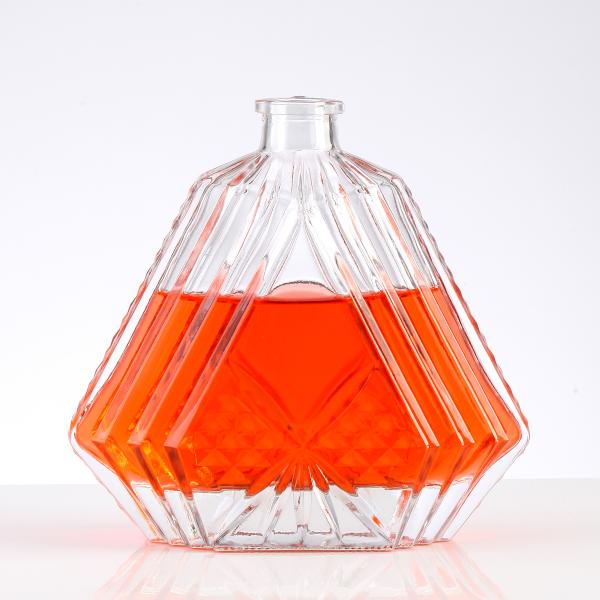 Cor personalizada 700ml 750ml garrafa de vidro de brandy para conhecedores e entusiastas de vinho