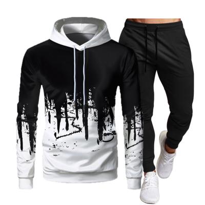 ODM Men Tracksuit Set Sportswear Hooded And Pant Pullover Two Piece