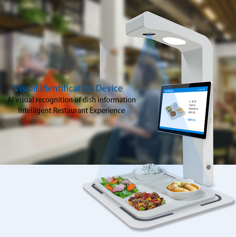 15.6 Inch Smart Dish Recognition Kiosk Intel 8MP Surveillance Camera Capacitive Touch Android Windows OS SDK Enabled Restaurant