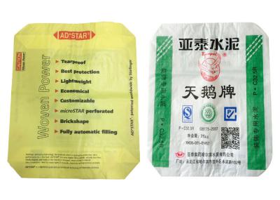Light Weight 25kg Block Bottom Valve Bag Bopp Laminated / Square Bottom PP Woven Bag