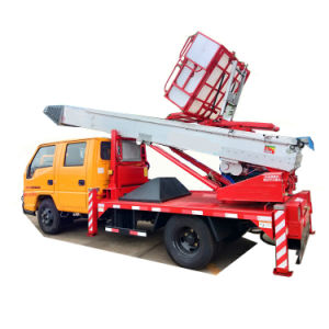 Truck Mounted 16m Aerial Work Platforms woith Water tanker High Performance Whtsp:+8615271357675