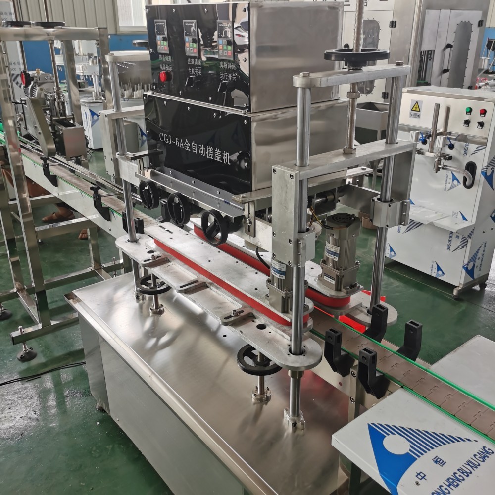 Automatic Plastic Jar Bottle Cap Lock Dispensing Dropper Capper Glass Feeding Screwing Capping