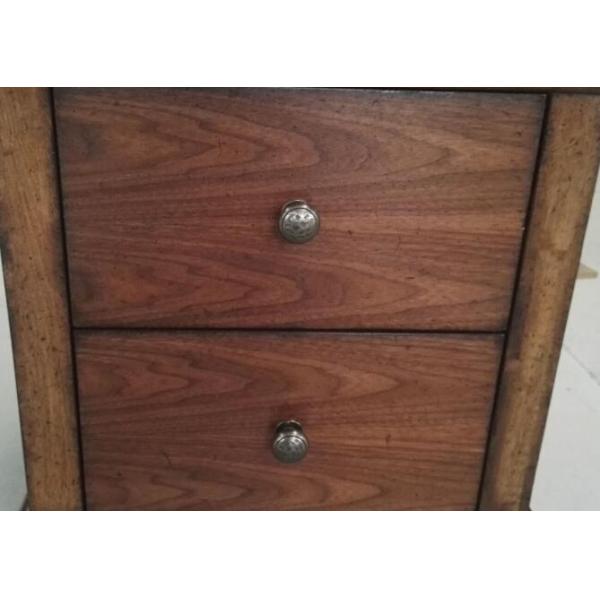 3 Drawer Hotel Bedside Tables For Bedroom Furniture , Walnut Veneer