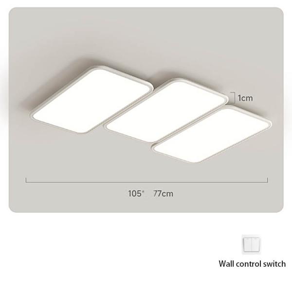 Hotel Living Room LED Piano Key Ceiling Light Acrylic Cover Iron Base Tri Color Changeable