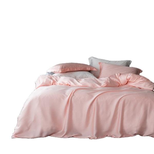 Домашний набор постельного белья Oeko-tex Сертифицированный линзовый тенцель Покрытие одеяла и мягкое шелковое постельное белье