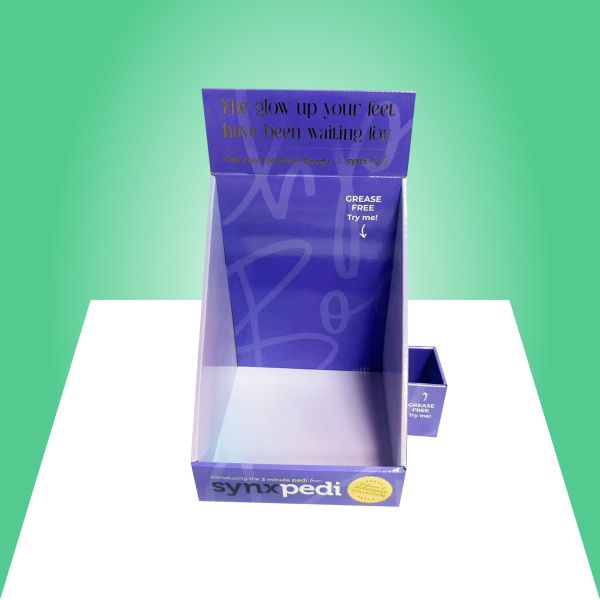 PDQ Tray Display Container with Easy Assembly Glossy Finish and Weight Capacity Up To 5 Lbs for Retail Showcasing