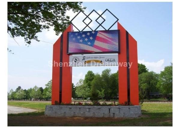 Advertising Epistar Outdoor LED Display Signs 2R1G1B Pixel 16mm , 7500 nits Luminance
