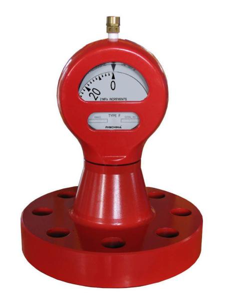 Mud Pump Pressure Gauge Drilling Instruments 6'' Flange Type Model F Range 6000PSI