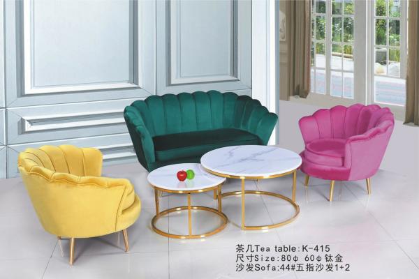 80cm Fashion Simple Desktop Small Marble Top Coffee Table