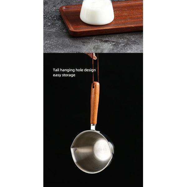High Quality 304 Stainless Steel Measuring Cup Cooking Pot Sauce Scoop Heating Oil Pot
