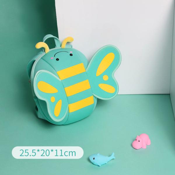 NHB125 butterfly lightweight waterproof kindergarten neoprene Backpack for little girls