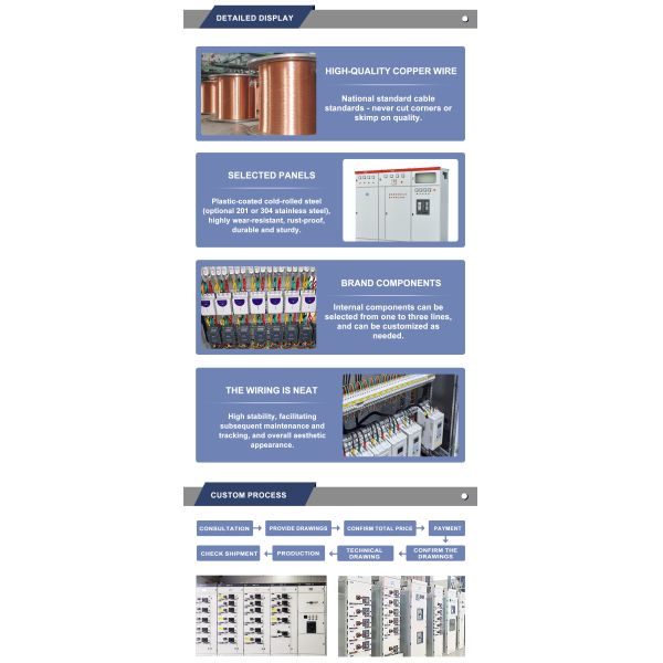 Customizable ZR-GGD Low Voltage Switchgear Cabinet 380V 50HZ Complete Power Distribution Switchgear
