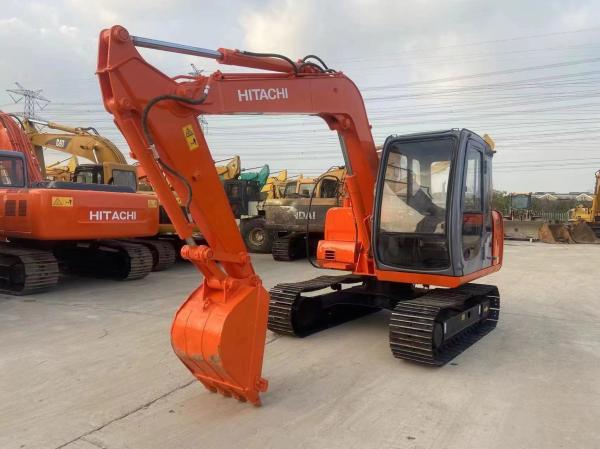 Excavar 6 toneladas de resistente hidráulico com trilhos Hitachi 60 escavadeira de segunda mão, com baixo preço e bom perf de escavação
