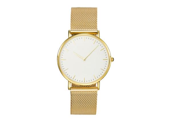 Custom Logo Alloy Case Watch , Quartz Movt Watch Milanese Steel Bracelet LD58