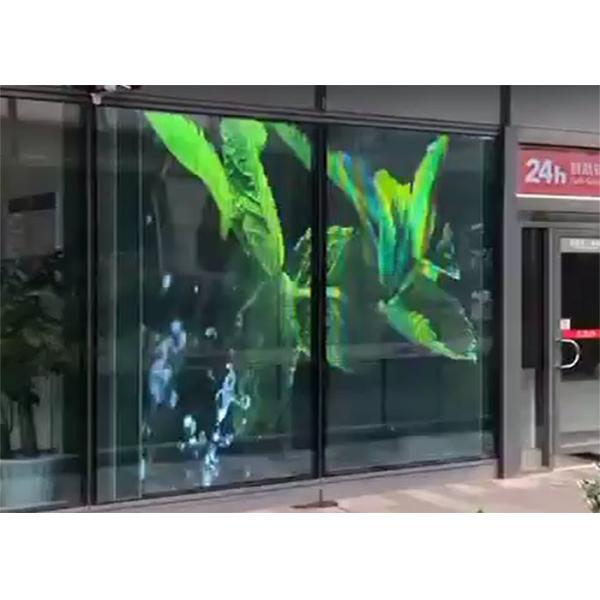 Light weight P10.4 Transparent led screens with 100x50cm Panel for media facade