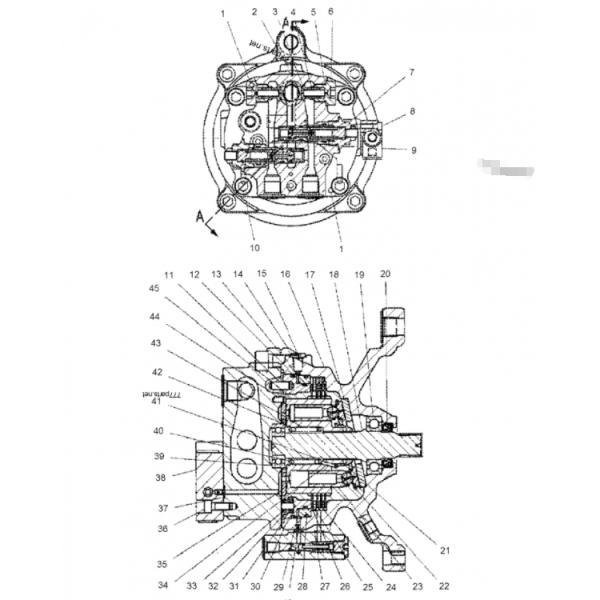 Assy E308D 1719316 мотора качания экскаватора привод мотора 1994585 качаний