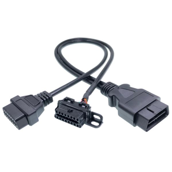 16 Pin OBD2 Y Cable OBD Extension Cable Cord Diagnostic Tool Adapter for Auto Car Vehicle Truck 24V For Opel Year 2000-2008