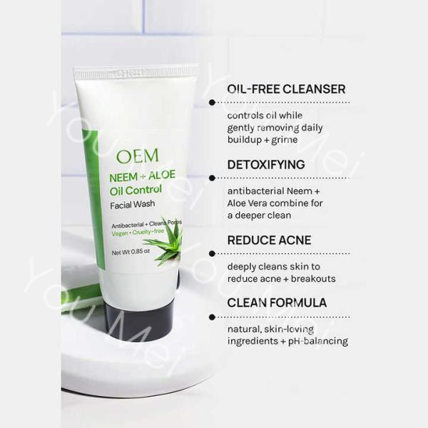 Oil Control Skincare Facial Cleanser Moisturizing Aloe Aroma Face Wash ODM