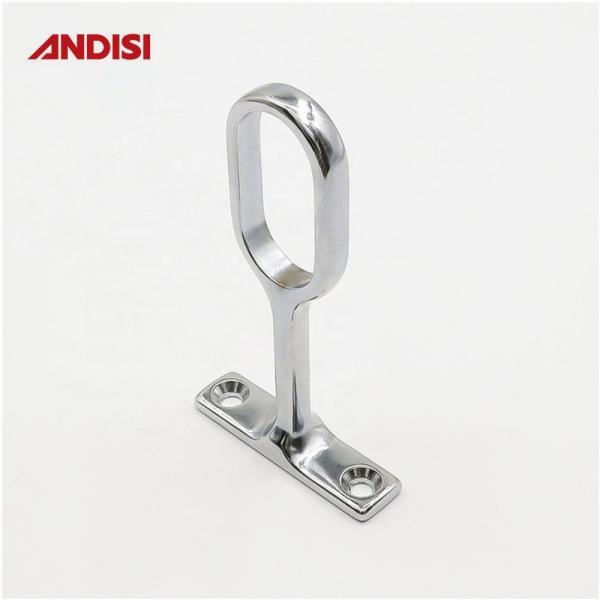 Nickel Plated Oval Wardrobe Clothes Hanging Rail Support Bracket for Closet Pipe