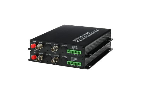 2 Channel 3g-Sdi Fiber Video Converter With RS485 , WDM Video Converter