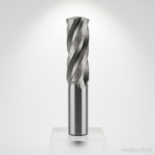 Diamond Milling Cutter with 45 Degrees Helix Angle and Straight Shank for High Precision Cutting in 2-6 Flute Configurations