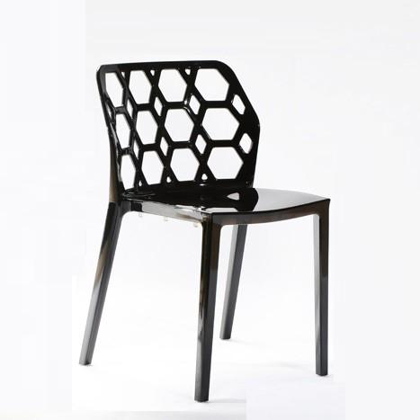Water Cube Leisure Plastic Chair,LeisureMod Cove Transparent Black Acrylic Modern Dining Chair