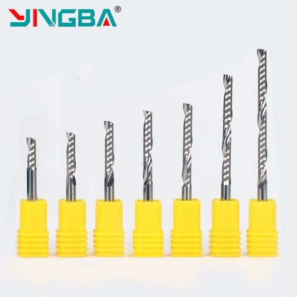 Cheap Price 3.175/4/6/8  Carbide  Single Edge Milling Cutter for Wood  Acrylic MDF Cutting One Tooth Spiral End Mill