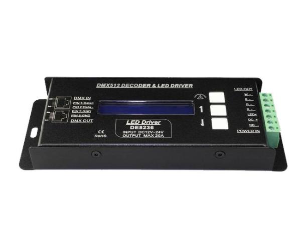Four Channels LED DMX512 Decoder With RGBW RJ45 Pheonix Plug termials
