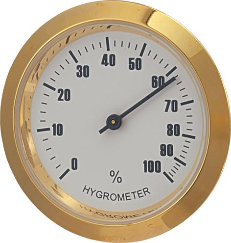 Tobacco Cigar Hygrometer 37.8mm Diameter Round Shape For Humidors Smoking