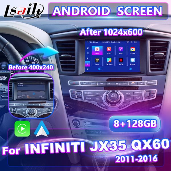 Lsailt Android Screen Car Multimedia Display for Infiniti JX35 QX60 2011-2016