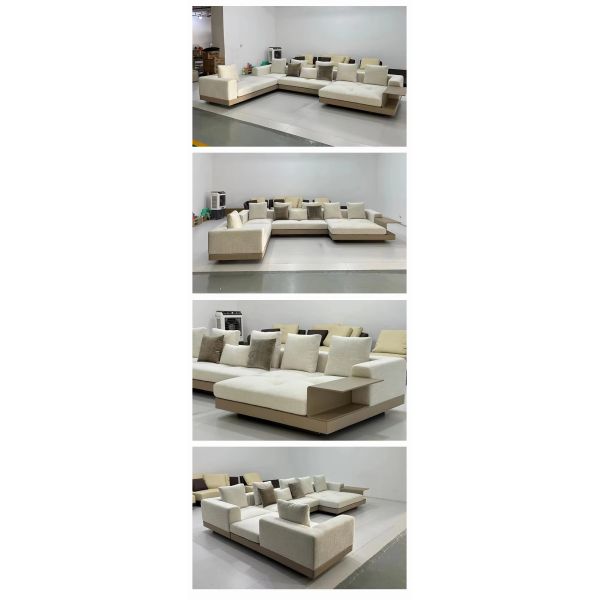Foam Filling Material L Shape Modular Corner Sofa Set Italian Minimalist Nordic Designs Modern Luxury Sectional Couch Furniture