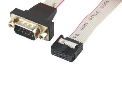 DB 9 Flat Ribbon Cable , IDC Ribbon Cable 2*5p 2.54mm Spacing Header