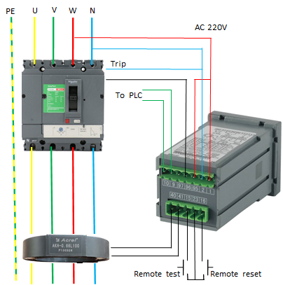 Реле ASJ20-LD1C&LD1A Acrel AC110V перегрузок по току и защиты от замыкания на землю
