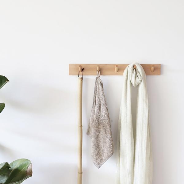 Живущие крюки стены комнаты 5PCS деревянные для вися одежд, деревянных поставок ремесел