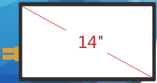 14 Inch Projected Capacitive Touchscreen Panel , PCT Industrial Touch Panel