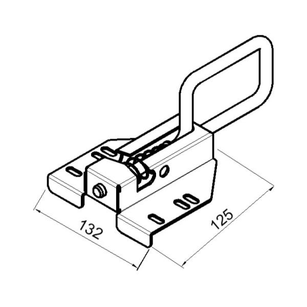 Precision Industrial Doors Parts Door Side Bolt Galvanized With 2mm Plated Steel