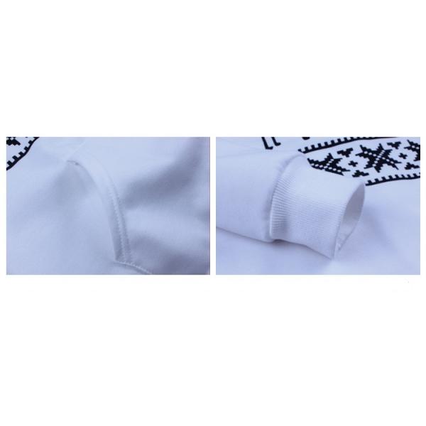 Длинние женщины втулки/фуфайки дам с капюшоном, красный цвет/белизна