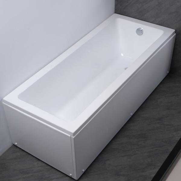 Rectangular Simple Drop in Acrylic Bathtubs Panels Drainage Accessories and Package Size