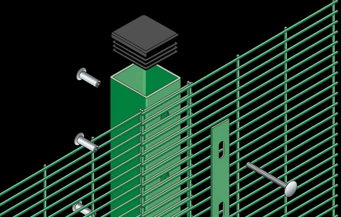 Custom Powder Coated 358 AntiClimb Fence Heavy DutyBoundary Security