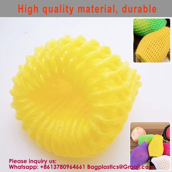 Fruit Foam Mesh Wrap Premium Quality Eco-Friendly Polyethylene Foam Fruit Nets For Fresh Produce Protective Packaging Agriculture Storage Shockproof Foam Protective Cover, Orange, Apple, Pear, Peach