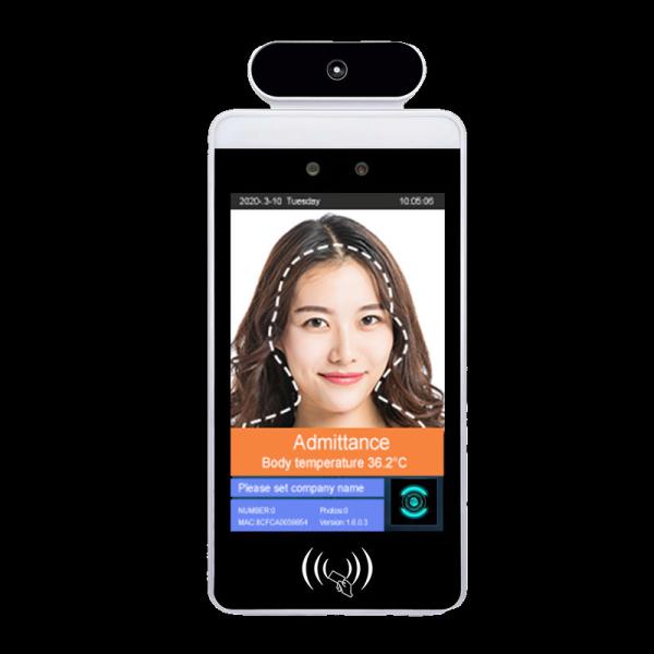 Smart Access Control Solution 8 Inch Facial Detect Body Temperature Scanning Android POE Monitor