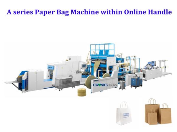 Paper Bag Making Machinery Paper Bags Manufacturing Machines with online Handle Rope