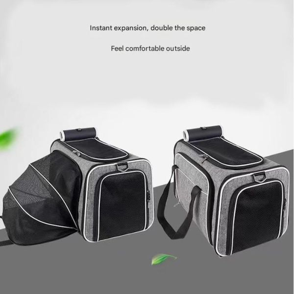 Dogs Cats and Rabbits Cute Pet Supplies Playful Style Chew Play Sleep Functions Gray Cationic Polyester Multi-Purpose Outdoor Travel Carry HandBag
