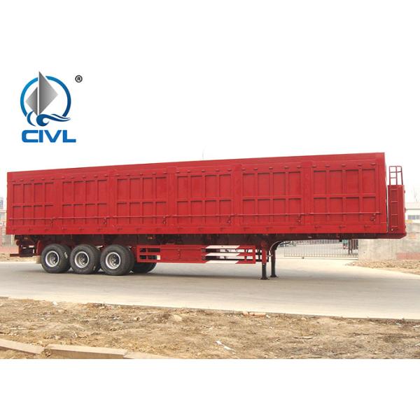 Side Dump 3 Axle 40T Semi Trailer Trucks