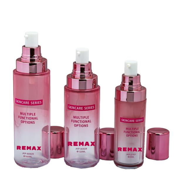 30 g 50 g 30 ml 45 ml 120 ml 160 ml Loção de Vidro Gradiente Rosa Eletroplaçada Frasco de Creme Jar Skincare Set