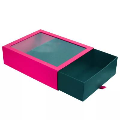 Caixa de couro do plutônio de Pantone que desliza a caixa de presente da gaveta de Kraft que dobra o TUV