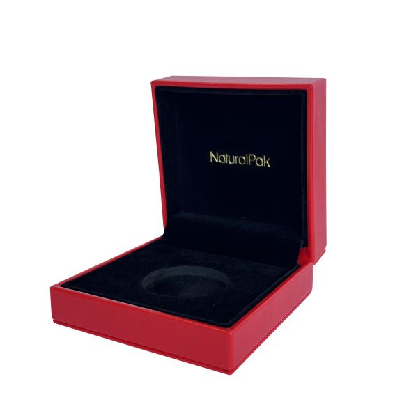 Luxury PU Wrapped Commemorative Coin Boxes For Gift Packaging