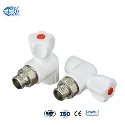20mm PN25 White Straight Radiator Valves Heat Resistance PPR Pipes Fittings