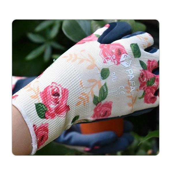 Spandex de nylon que faz malha Sandy Latex Gloves For Gardening